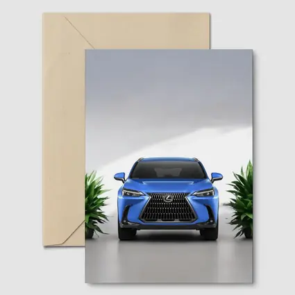 Lexus NX Blue SUV Front View Studio