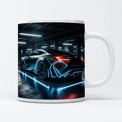 Lexus LC Neon Glow Dark Parking Garage