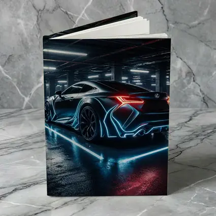 Lexus LC Neon Glow Dark Parking Garage