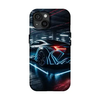 Lexus LC Neon Glow Dark Parking Garage