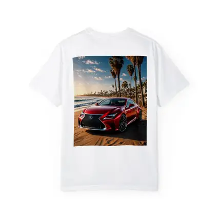Lexus RC Red Coupe Beach Sunset