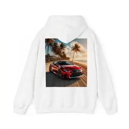 Lexus RC Red Coupe Beach Palm Trees