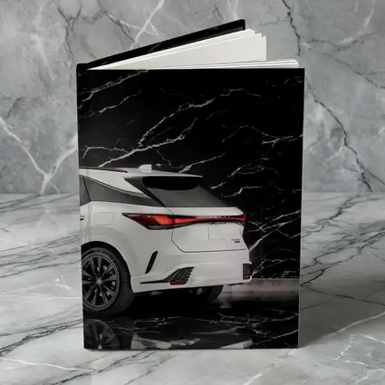 Lexus RX White SUV Black Marble Background