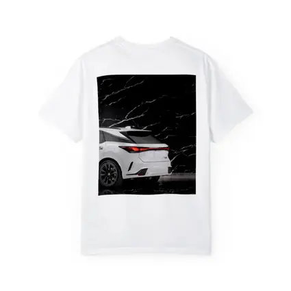 Lexus RX White SUV Black Marble Background