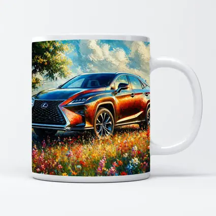 Lexus RX SUV Oil Painting Wildflower Field
