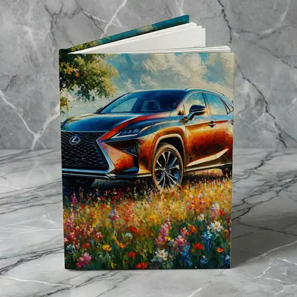 Lexus RX SUV Oil Painting Wildflower Field