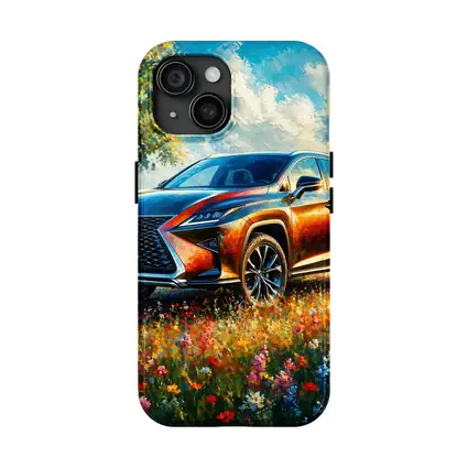 Lexus RX SUV Oil Painting Wildflower Field