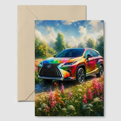 Lexus RX Colorful Art Floral Meadow