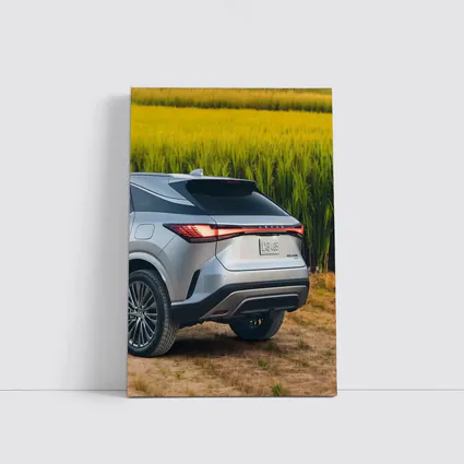Lexus RX Hybrid Silver SUV Green Field