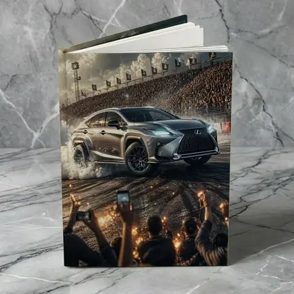 Lexus RX Drifting on Racing Track Crowd