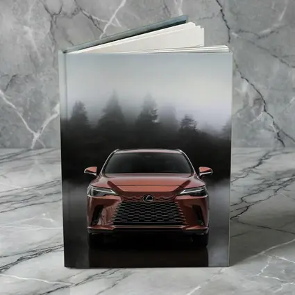 Lexus RX Orange Front View Foggy Forest