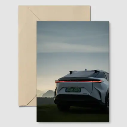 Lexus RZ Rear View Mountain Dusk