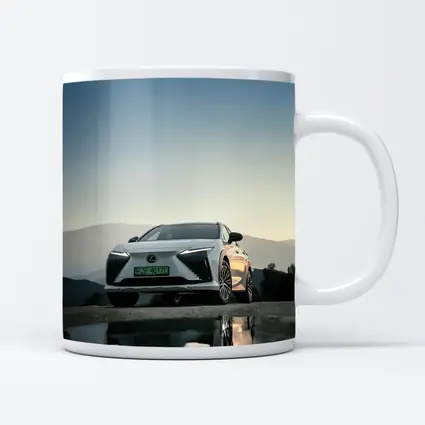 Lexus RZ White SUV Mountain Backdrop