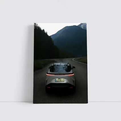 Lexus RZ On Mountain Road At Dusk