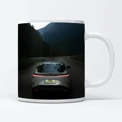 Lexus RZ On Mountain Road At Dusk