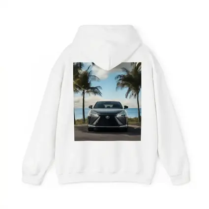 Lexus RZ Front View Beach Palm Trees