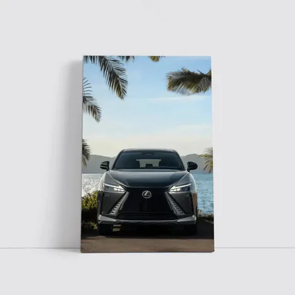 Lexus RZ Front View Coastal Palm Setting