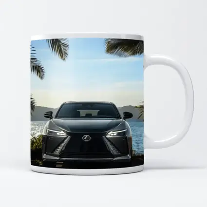 Lexus RZ Front View Coastal Palm Setting
