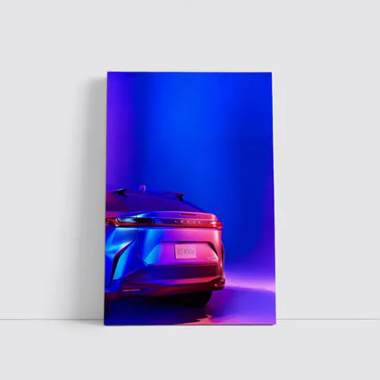 Lexus RZ450e Rear View Neon Purple Studio