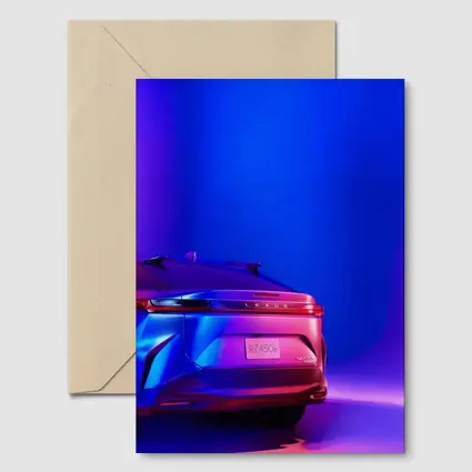 Lexus RZ450e Rear View Neon Purple Studio