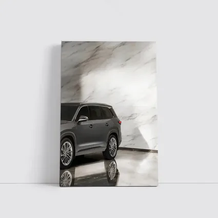 Lexus TX SUV Against White Marble Wall