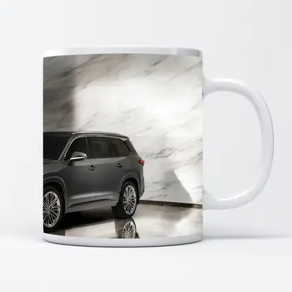 Lexus TX SUV Against White Marble Wall