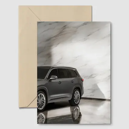 Lexus TX SUV Against White Marble Wall