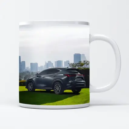 Lexus NX Dark Gray SUV City Skyline