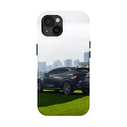 Lexus NX Dark Gray SUV City Skyline