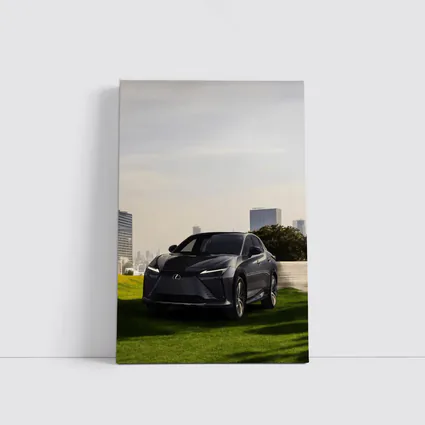 Lexus RZ Dark Gray SUV City Backdrop