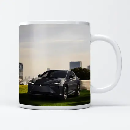 Lexus RZ Dark Gray SUV City Backdrop