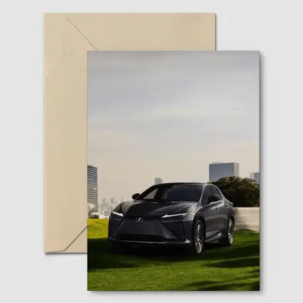 Lexus RZ Dark Gray SUV City Backdrop