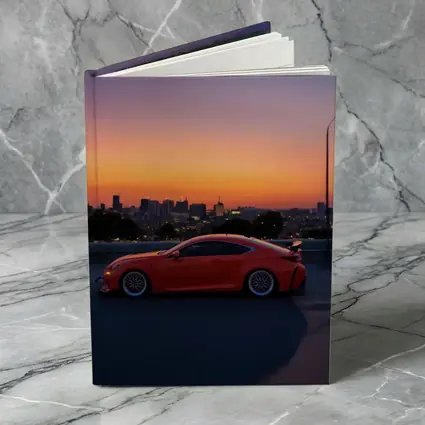 Lexus RC F Red Coupe City Sunset
