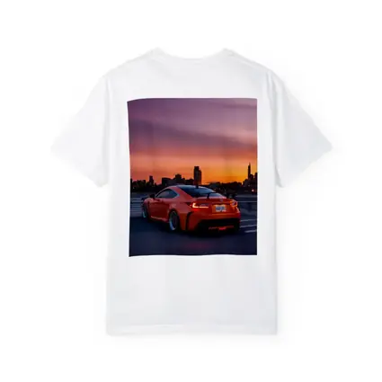 Lexus RC F Orange Coupe City Sunset