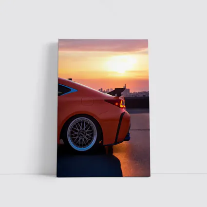 Lexus RC Sunset City Skyline Orange