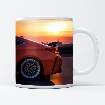 Lexus RC Sunset City Skyline Orange