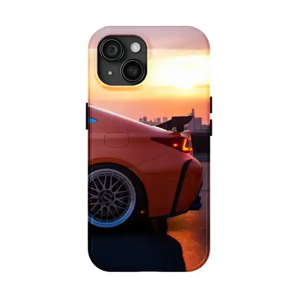 Lexus RC Sunset City Skyline Orange