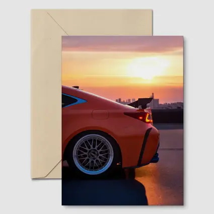 Lexus RC Sunset City Skyline Orange