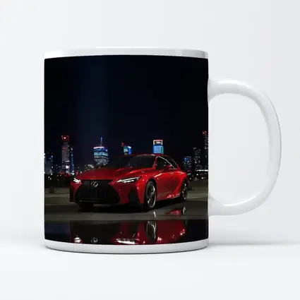 Lexus IS Red Sedan City Night