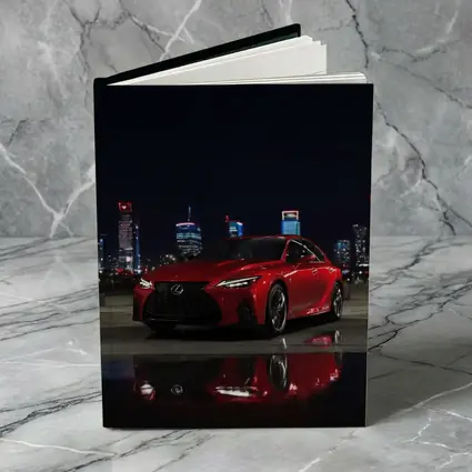 Lexus IS Red Sedan City Night