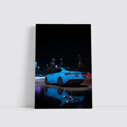 Lexus IS Blue Sedan City Night