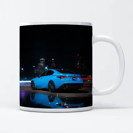 Lexus IS Blue Sedan City Night