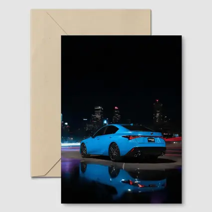 Lexus IS Blue Sedan City Night
