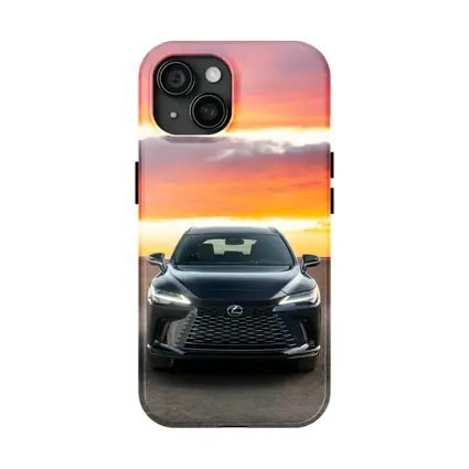 Lexus RX Front View Dramatic Sunset Sky
