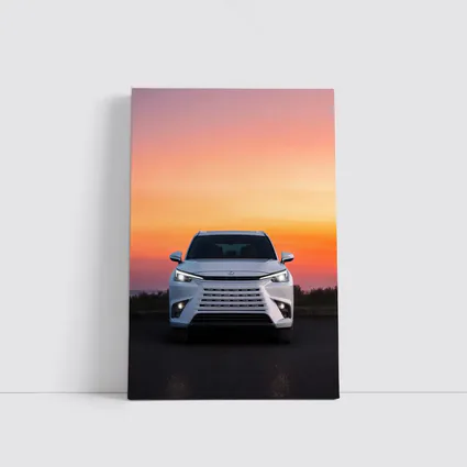 Lexus UX White SUV Sunset Sky