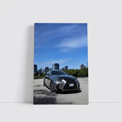 Lexus IS Dark Gray City Skyline Street