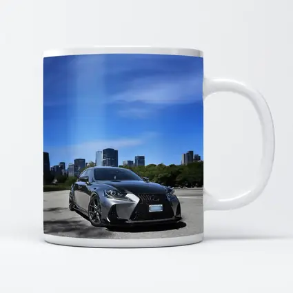 Lexus IS Dark Gray City Skyline Street