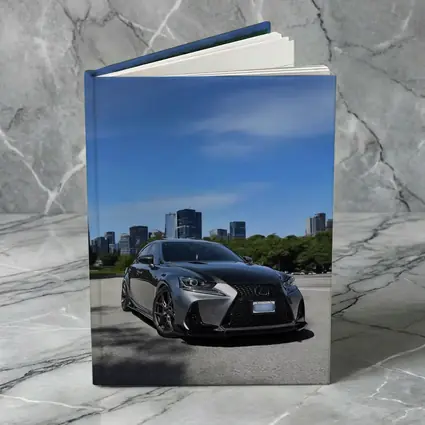 Lexus IS Dark Gray City Skyline Street