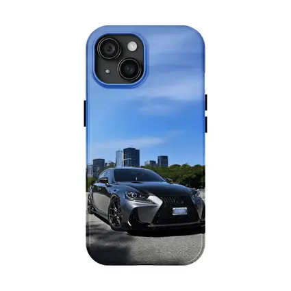 Lexus IS Dark Gray City Skyline Street
