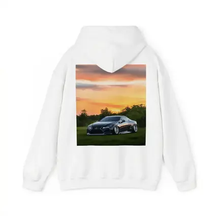 Lexus LC Slammed Black Car Sunset Sky